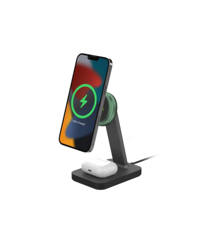 401309751 Ładowarka Indukcyjna Mophie Snap 2w1 z MagSafe do iPhone i AirPods - czarny RZESZÓW - zdjęcie 1