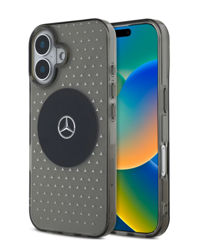 RZESZÓW Etui do iPhone 16 Mercedes Star Pattern MagSafe czarny MEHMP16S23HCPK - zdjęcie 1