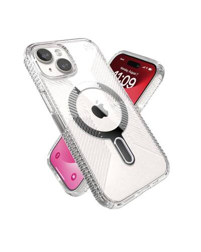 150443-3199 Etui iPhone 15 Speck Warszawa Presidio2 Grip ClickLock MagSafe przezroczyste - zdjęcie 6
