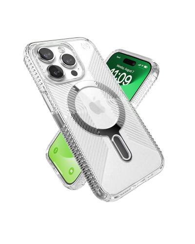 Etui do iPhone 15 Pro Radom Speck Presidio2 Grip ClickLock MagSafe clear - przezroczyste - zdjęcie 6