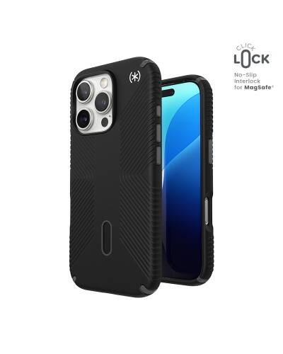 Etui do iPhone 16 Pro Speck Presidio2 Grip ClickLock MagSafe - czarne - zdjęcie 1