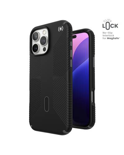 Etui do iPhone 16 Pro Max Speck Presidio2 Grip ClickLock MagSafe - czarne  - zdjęcie 2