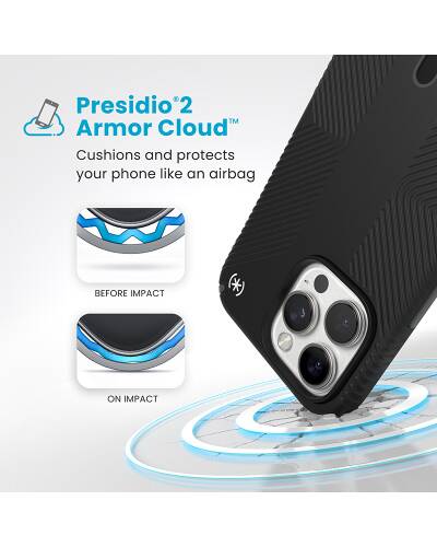 Etui do iPhone 16 Pro Max Kraków Speck Presidio2 Grip ClickLock MagSafe - czarne  - zdjęcie 5