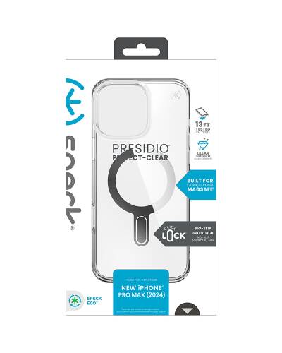 150727-3199 Etui iPhone 16 Pro Max Speck Lublin Presidio2 Grip MagSafe clear przezroczyste - zdjęcie 8