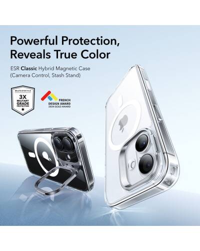 4894240283042 Etui do iPhone 17 ESR Classic Hybrid Kickstand MagSafe Clear Rzeszów - zdjęcie 2