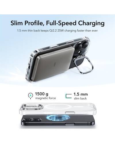 Kraków Etui do iPhone 17 ESR Classic Hybrid Kickstand MagSafe Clear 4894240283042 - zdjęcie 3