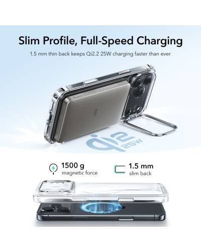 Rzeszów Etui do iPhone 17 Pro Max ESR Classic Hybrid Kickstand MagSafe Clear 4894240283264 - zdjęcie 3