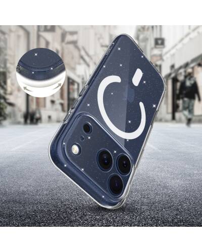 Warszawa Etui do iPhone 17 Pro Tech-Protect Flexair MagSafe glitter - przezroczyste 5906302319558 - zdjęcie 3