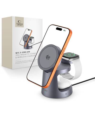 Ładowarka Indukcyjna Tech-Protect A48 3in1 MagSafe 25W - zdjęcie 1