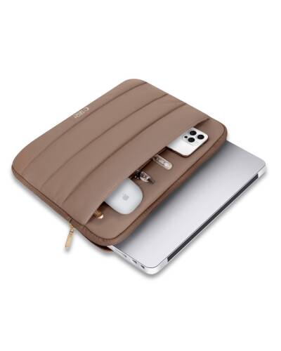 Kraków Etui do Macbooka 13-14 Tech-Protect Fluffy walnut - brązowe - zdjęcie 4