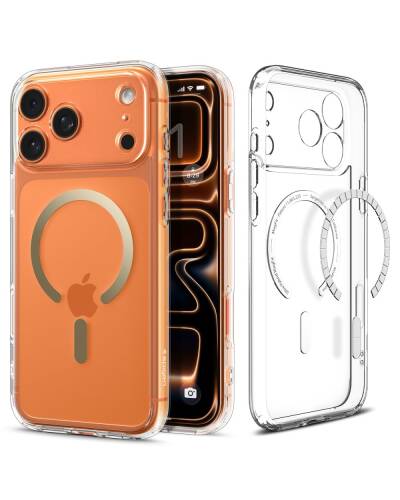 Etui do iPhone 17 Pro Spigen Ultra Hybrid MagSafe clear gold - zdjęcie 1