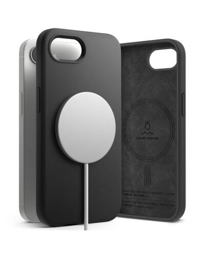 Etui do iPhone 16e Ringke Silicone MagSafe black - zdjęcie 1