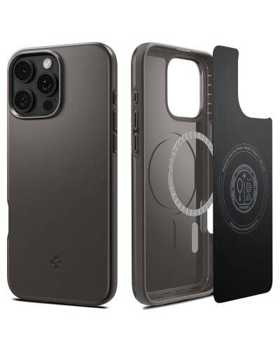 Etui do iPhone 16 Pro Spigen Thin Fit MagSafe black - zdjęcie 1