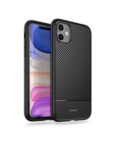 Etui do iPhone 11 Crong Prestige Carbon Cover - czarne - zdjęcie 1