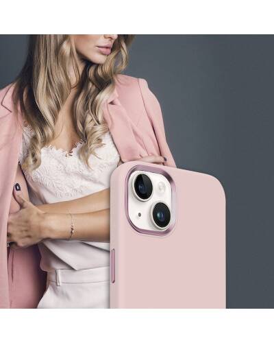 Etui do iPhone 15 Crong Color Cover LUX Magnetic różowe - zdjęcie 9
