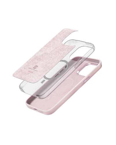 Etui do iPhone 15 Pro Crong Color Cover LUX Magnetic różowe - zdjęcie 1