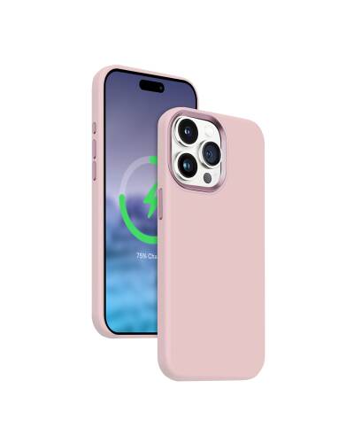 Etui do iPhone 15 Pro Crong Color Cover LUX Magnetic różowe - zdjęcie 2