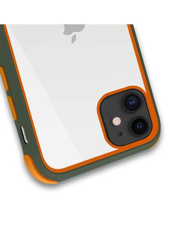 Etui do iPhone 11 Crong Trace Clear Cover - cyjan/pomarańczowy - zdjęcie 3