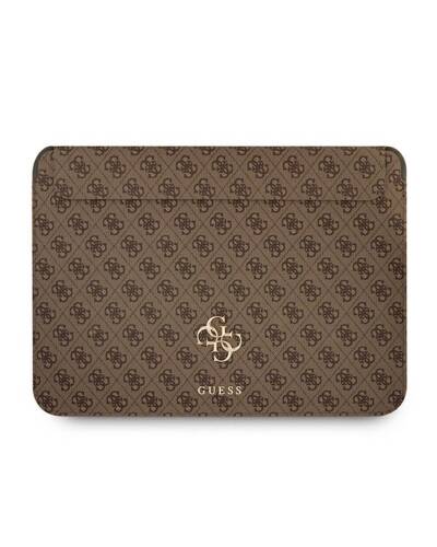 Etui na macbooka Air/Pro 13 Guess 4G Big Metal Logo Sleeve - brązowe - zdjęcie 1