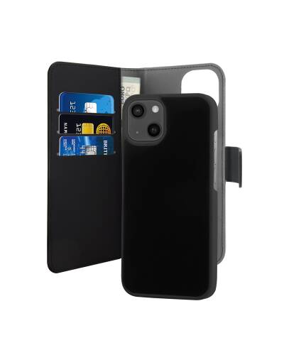 Etui do iPhone 13 mini PURO Wallet Detachable 2w1 - czarne - zdjęcie 1