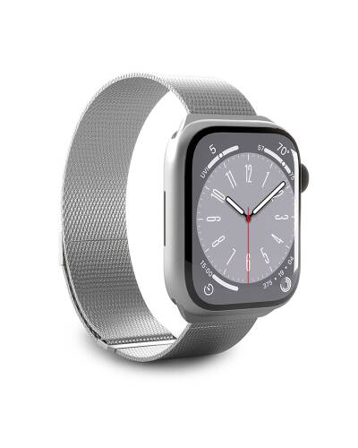 Pasek Apple Watch 42-45mm Puro Milanese srebrny - zdjęcie 1