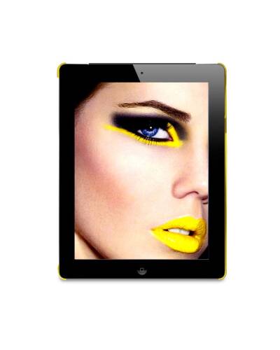 Plecki new iPad/iPad2 PURO Crystal Fluo - żółte - zdjęcie 5
