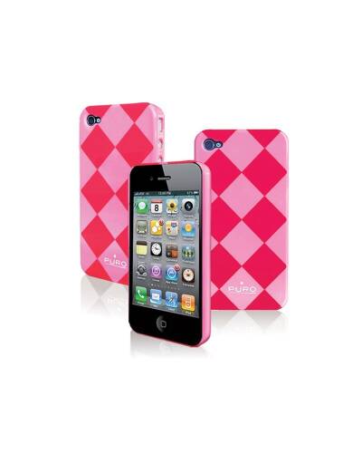 Etui do iPhone 4/4s PURO Rhomby Cover - różowe  - zdjęcie 1