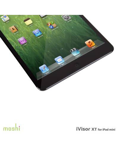 Folia iPad Mini Moshi iVisor XT - przeźroczysta/czarna - zdjęcie 3
