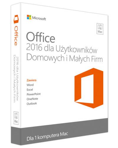 Microsoft Office Mac Home & Business 2016 PL 32-bit/x64  1 użytkownik Mac - zdjęcie 1