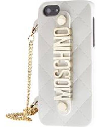 Etui do iPhone 5/5S/SE Moschino silicon/metal bag - białe - zdjęcie 1