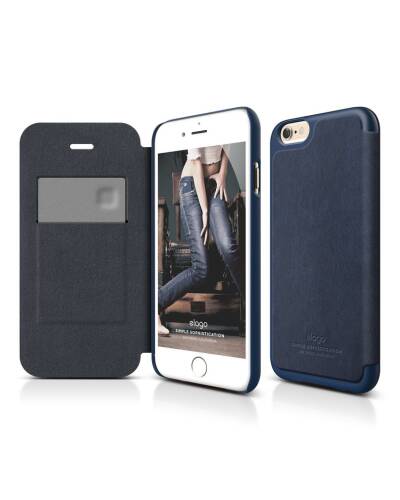 Etui do iPhone 6 Plus/6S Plus Elago S6P Leather Flip Jean - niebieskie - zdjęcie 1
