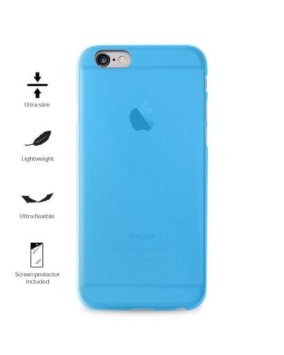 Etui do iPhone 7/8/SE 2020 PURO Ultra Slim 0.3 Cover + folia - niebieskie - zdjęcie 1