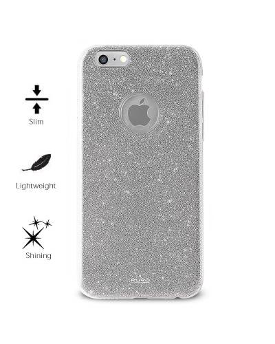 Etui do iPhone 7/8/SE 2020 PURO Glitter Shine Cover - srebrne - zdjęcie 1