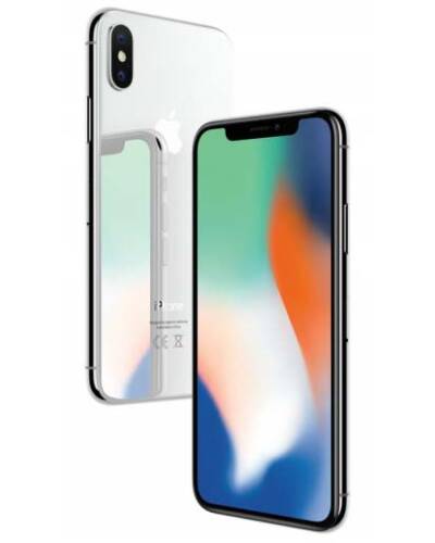 Apple iPhone X 64GB srebrny MQAD2PL/A przód - zdjęcie 4