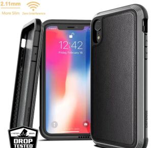 TiO.pl Eksperci Apple: Etui do iPhone XR X-Doria Defense Lux - czarna skóra