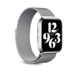 TiO.pl Eksperci Apple: Pasek do Apple Watch 42/44/45/49 mm Puro Milanese - srebrny