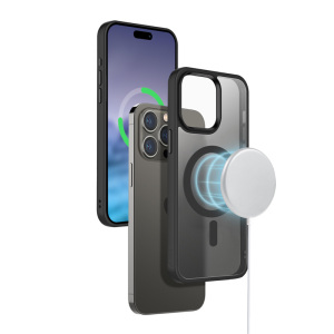 TiO.pl Eksperci Apple: Etui do iPhone 15 Pro Max Crong Hybrid Frost MAG Cover czarne
