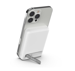 TiO.pl Eksperci Apple: Powerbank Belkin Magnetic Wireless 5000mah MagSafe + Stand - biały