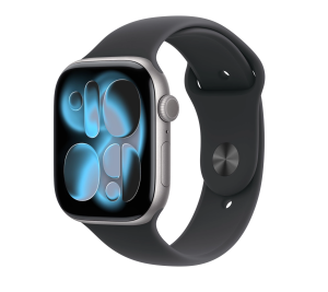 TiO.pl Eksperci Apple: Apple Watch S11 46mm aluminium w kolorze gwiezdnej szarości z paskiem sport. w kolorze czarnym S/M