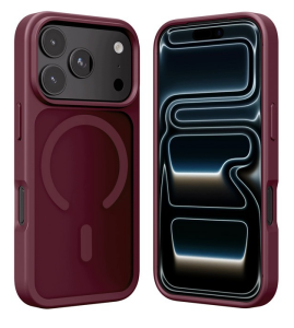 TiO.pl Eksperci Apple: Etui do iPhone 18 Pro Max Crong Hybrid Matte MAG Cover burgund