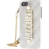 Etui do iPhone 5/5S/SE Moschino silicon/metal bag - białe