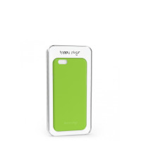 Zielone etui Happy Plugs Ultra Thin do iPhone 6/6s w przezroczystym opakowaniu z widocznym wycięciem na aparat oraz logotypem marki na górze i dole.