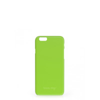 Zielone etui Happy Plugs Ultra Thin do iPhone 6/6s z wycięciem na aparat w górnym rogu oraz subtelnym logo producenta umieszczonym w dolnej części obudowy.