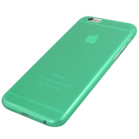 Zielone etui Pinlo Proto do iPhone 6/6s w widoku z tyłu, ukazujące wycięcie na aparat z lampą błyskową oraz dostęp do przycisków bocznych i portów.