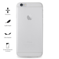Etui do iPhone 7/8/SE 2020 PURO Ultra Slim 0.3 Cover + folia - półprzeźroczyste