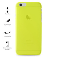 Etui do iPhone 7/8/SE 2020 PURO Ultra Slim 0.3 Cover + folia - limonkowe