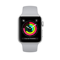 Apple Watch S3 42mm Srebrny z paskiem w kolorze białym