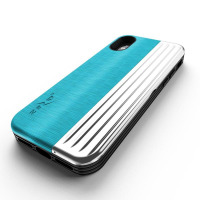 Etui do iPhone X/Xs Zizo Retro Series - niebiesko-czarne