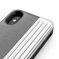 Etui do iPhone X/Xs Zizo Retro Series - szaro-czarne