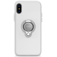 Etui iPhone X PURO Magnet Ring Cover - białe 